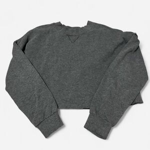 Colsie Dark Gray Cropped Sweatshirt